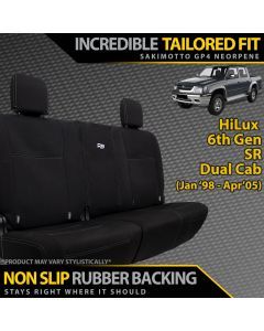 Toyota HiLux 6th Gen Neoprene 100% Rear Bench Seat Covers (In Stock)