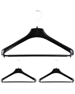 3x 430mm Heavy Duty Suit Hangers - Commercial Jacket/Pants Holder (R50M)
