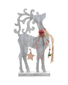 Retro Wooden Christmas Elk Reindeer Holiday Decorations
