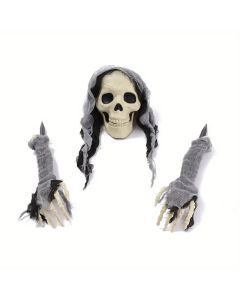 Life-Size Skull and Skeleton Arms Halloween Decor