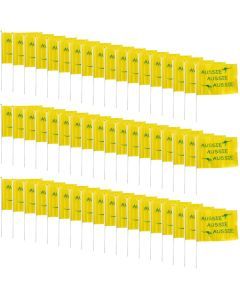 Aussie Yellow Hand Flags - 96 Pieces (14x21cm)| Durable Australia Flags