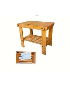 1 pc Bamboo Gardening Work Bench - Sturdy, Natural Color
