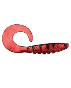 8 Inch Storm RIP Curly Tail Soft Plastic Fishing Lure - Red Frost Demon