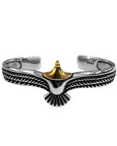 Viking Eagle Cuff Bracelet Valentines Day Gift for Boyfriend Adjustable Open Tribal Wildlife Jewelry Indian Eagle Wing Bracelet