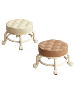Step Up Your Decor Game with a Trendy Round Rolling Stool