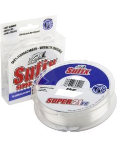 50m Spool of 40lb Sufix Super 21 Fluorocarbon Fishing Leader - 100% Fluorocarbon