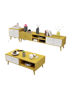Modern TV Stand Side table & Coffee Table package for Living Room