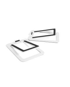 Kanto S2W Angled Desktop Speaker Stands for Small Speakers - Pair, White