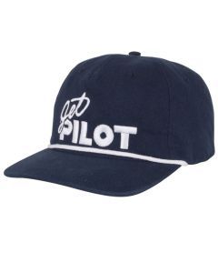 Jetpilot Throwback Navy Blue Men's Adjustable Cotton Snapback Cap