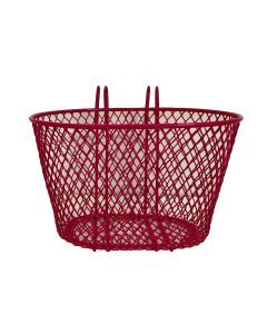 Kids Bike Wire Mesh Hook On Front Carry Basket (Pink)