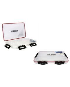 Large Wilson Deluxe Waterproof Fishing Tackle Tray - Worm Proof Tackle Box