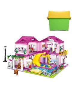City Villa Castle Building Blocks Set with Pool