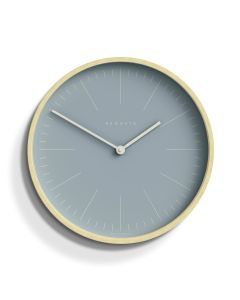 Newgate Mr Clarke Clock Pale Wood Pill Blue Dial 128