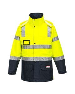 HUSKI Transit Hi Vis Reflective Waterproof Jacket - Yellow (Industrial Safety Workwear UPF 50+ 918095)