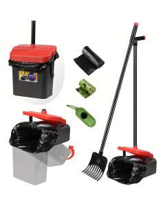 Dog Pooper Scooper Set with Swivel Bin