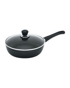 Scanpan Classic 28cm/3L Non-Stick Saute Pan with Lid - Black (Induction & Oven Safe)
