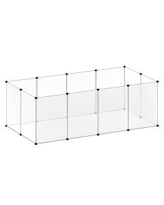 Pawz Pet Playpen 12 Panels Portable Plastic Small Animal Rabbit Guinea Pig Pen