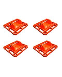 Supa Peg Foot Plate x4 big foot for Drop down leg (Orange)