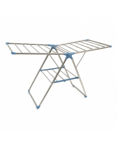 Foldable 2 Tier Stainless Steel Clothes Drying Rack - Airing Horse Stand
