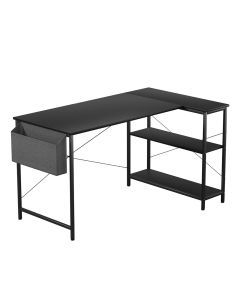 Levede L Shaped 120cm Black Computer Desk Home Office Laptop Table Modern