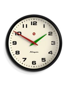 Newgate Superstore Wall Clock Alpha Dial Black