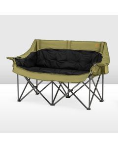 San Hima Folding Double Camping Chair Padded Portable Moon Chair Outdoor Green