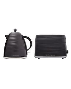 Westinghouse 1.7L Kettle & 2-Slice Toaster Set - Black (WHKTPK07K)