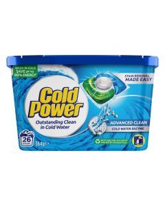 Cold Power Advanced Clean x 26 Laundry Detergent Capsules
