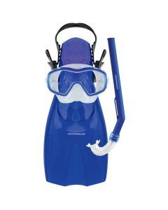 Mirage Shrimp Blue 3-9 year old Kid's Fin Flipper Mask and Snorkel Set