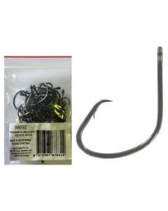 50 Pack of Tsunami Size 1/0 Black Nickel Mutsu Circle Hooks-Chemically Sharpened
