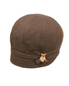 GOORIN BROTHERS Ladies Hooty Drop-Slope Cloche Hat - Brown