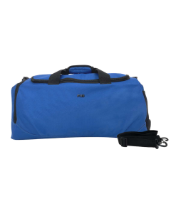 FIB 60L Sports Canvas Duffle Bag - Blue (Foldable Gym Travel Duffel)