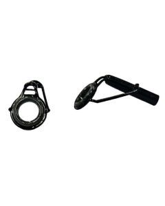 Black Replacement Fishing Rod Tip with Grey Aluminium Oxide Insert