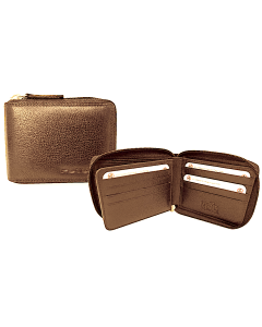 Futura Mens RFID Zip Around Genuine Leather Wallet - Tan