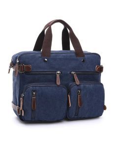 Laptop Travel Shoulder Bag Briefcase (Dark Blue)