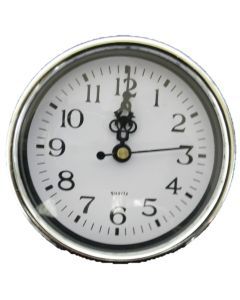 Australian RV Accessories Wall Clock Silver 10cm Quartz