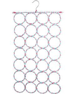 1x 28 Hole Scarf Hanger Holder Storage Tie Belt Scarf Organiser Space Saver