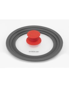 Pyrolux Universal Pot & Pan Glass Lid, 16/18/20cm - Red/Grey