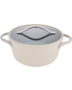 24cm Pyrolux NEXGEN Casserole 4.4L Ivory | Ceramic Non-Stick, Induction Base, Oven Safe