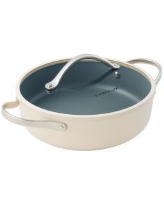 28cm PYROLUX NEXGEN Chef Pan 4.1L Ivory | Ceramic Non-Stick, Induction Base, Oven Safe, Recycled Aluminium