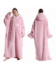 Oversized Hooded Fleece Blanket for Adults