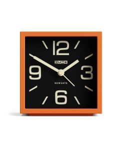Newgate Cube Mantel Clock-Pumpkin Orange