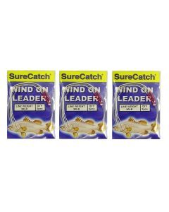 6 x 1.5m Lengths of 30lb Surecatch Dacron Sleeved Wind On Leader - Mono Leader