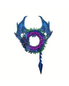 Giant Halloween Wreath Charm Dragon Floral