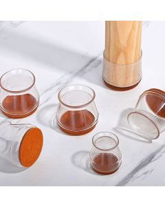 8pk Furniture Leg Covers - Non-Slip Silicone Floor Protector Feet