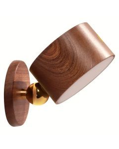 Wireless Sapele Wood Bedroom Reading Lamp in Sapele Wood color