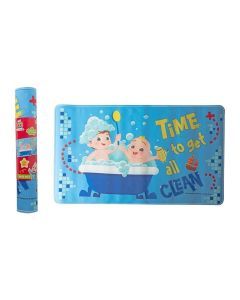 CoComelon Deluxe Bath Mat Anti Slip Bathroom Coco Melon - Blue (69x48cm)