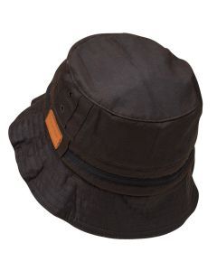 Didgeridoonas Brown Water Repellent Oilskin Fishing Bucket Hat