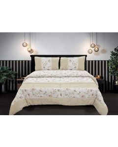 King Comforter Set with 2 Pillow Cases - Floral Print (Quilt Cover)