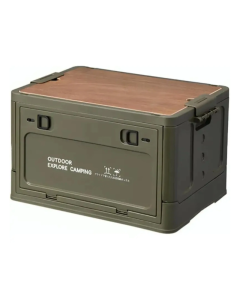 Folding Storage Box with Waterproof Wooden Lid